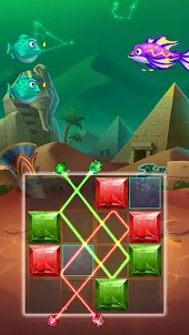 Fish Laser Logic Puzzle Games