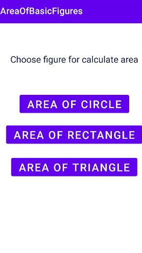 Android application Area of basics Figures screenshort