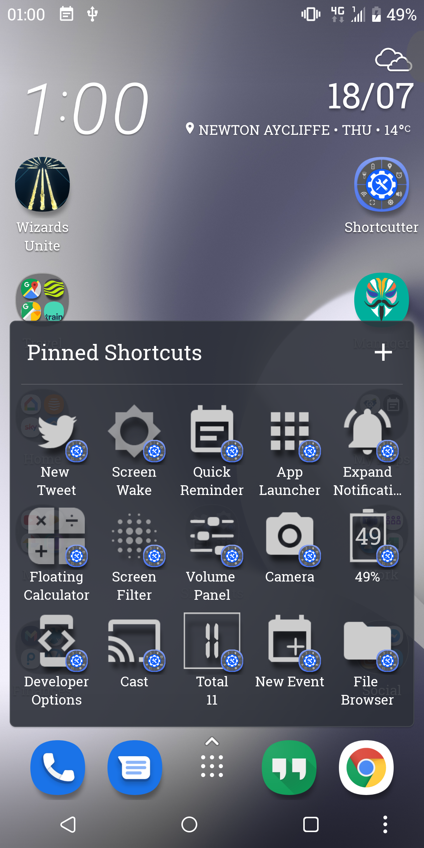 Android application Shortcutter - Quick Settings, Shortcuts & Widgets screenshort
