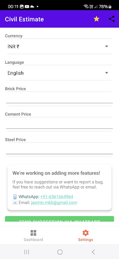 Civil Cost Estimator