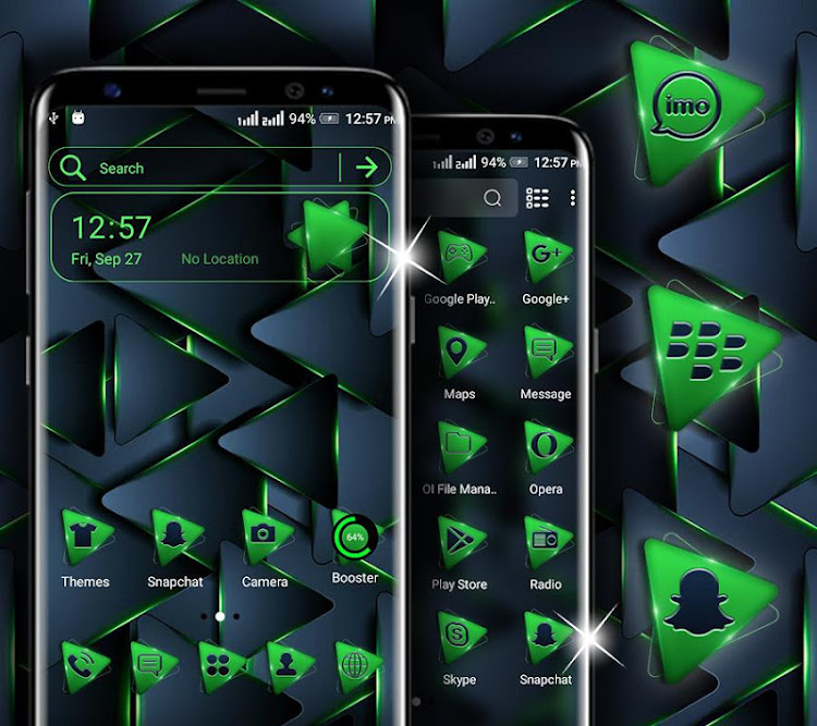 Neon Triangle Launcher Theme - 2.9 - (Android)