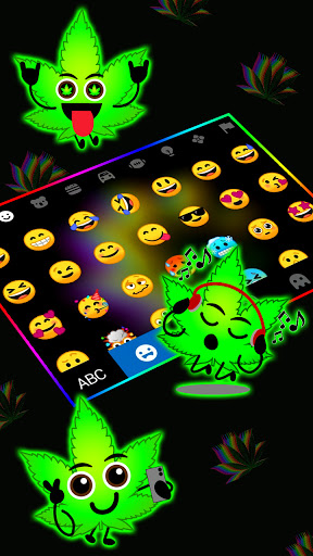 Neon Color Weed Live Keyboard Screen 3