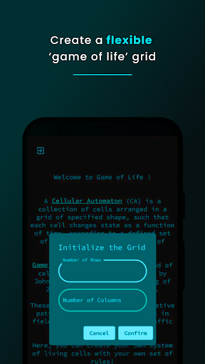 Android application Connway's Game of Life screenshort