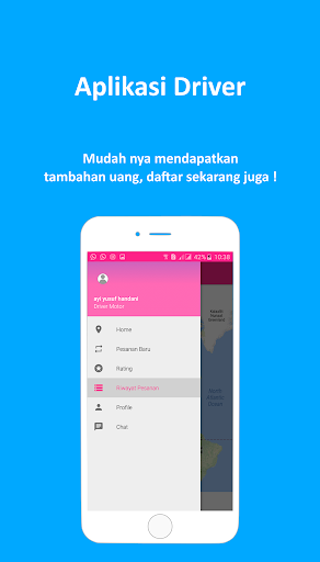 Android application Shejek Driver screenshort