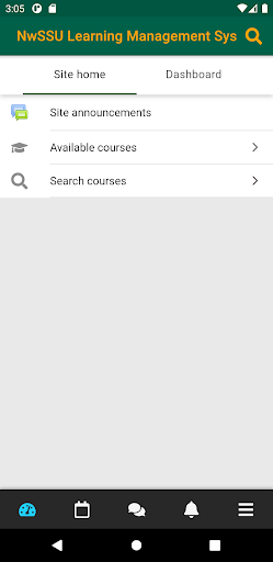 NwSSU Learning Management Syst Screen 2