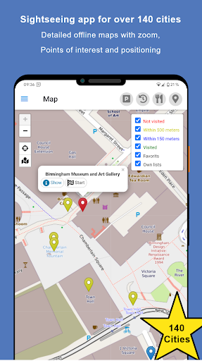 Android application Sightseeing Birmingham screenshort