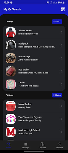 My QR Search Screen 2