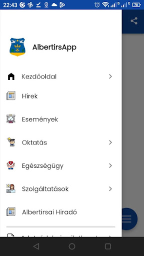 AlbertirsApp Screen 3