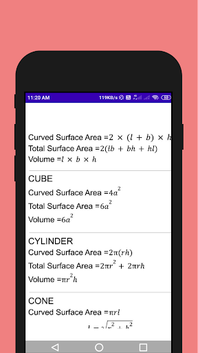 Class 10 Math formula Screen 3