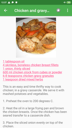 Chicken Casserole offline