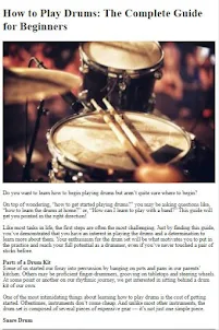 How to Play Drum Basics