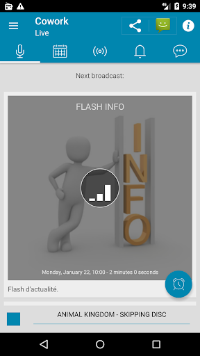 Android application Cowork Radio screenshort