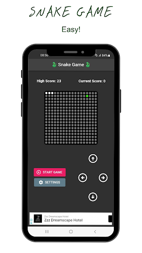 Android application Snake Game screenshort