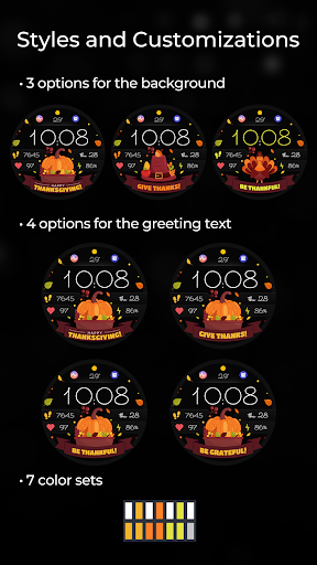 TVV Thanksgiving Watch Face screenshot 2
