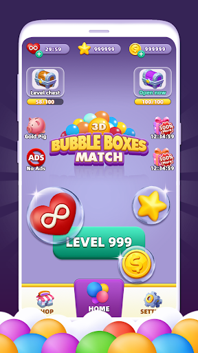 Bubble Boxes : Match 3D 1.2.4 screenshots 1