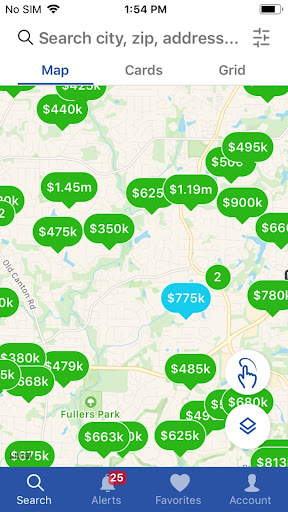 Android application Bluebell Realty screenshort