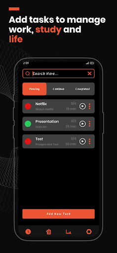Pomodoro Focus Timer: To-Do Screen 3
