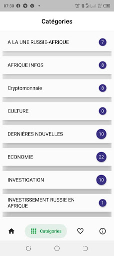 Russafrik Infos Screen 2