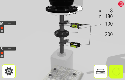 Android application Shaft Alignment Vertical Machi screenshort
