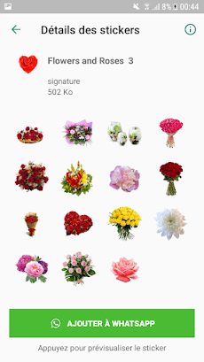 Flowers and Roses Stickers WASのおすすめ画像4