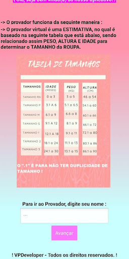 Provador Virtual Baby Screen 2