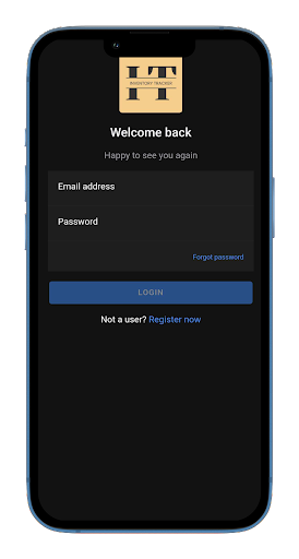 Android application Inventory tracker screenshort