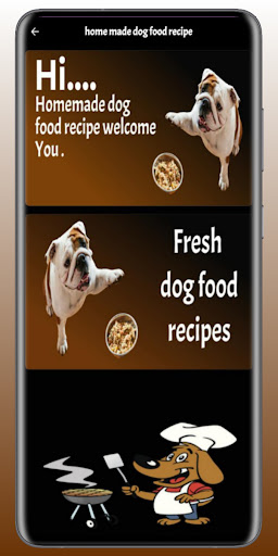 Android application home made dog food recipe screenshort