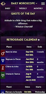 AstroMatrix Birth Horoscopes Screenshot