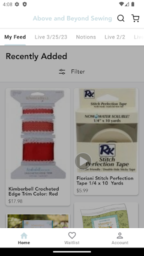 Android application Above and Beyond Sewing screenshort