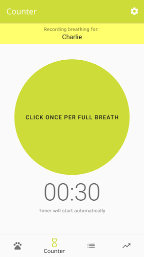 Android application Pet Breath Counter screenshort
