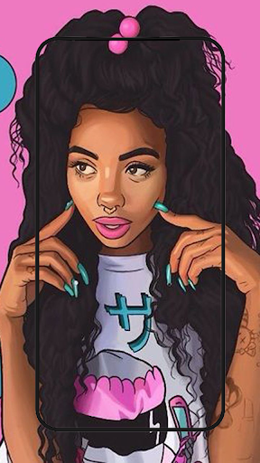 Android application black girls wallpaper melanin screenshort