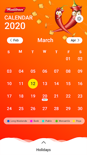 Maliban Calendar - Sri Lanka Screen 2