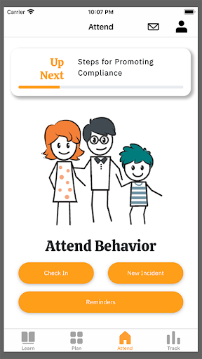 Android application Attend Behavior screenshort