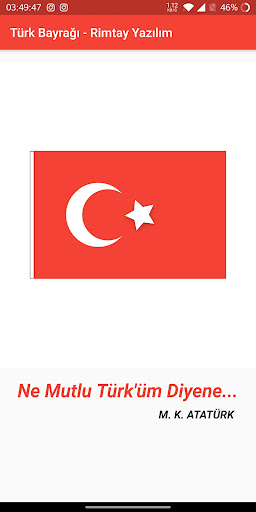 Android application Türk Bayrağı screenshort