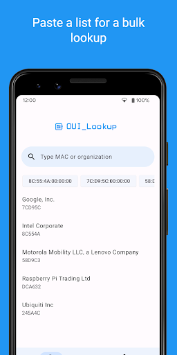 OUI Lookup and Database Screen 3