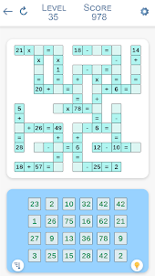 Math Cross Number Puzzle Game