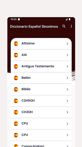 Diccionario Español Sinonimos Screen 2