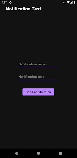 Notification Test Screen 2