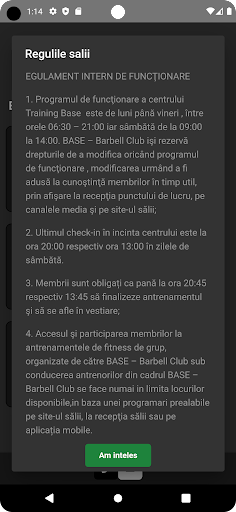 BASE - Barbell Club Screen 2