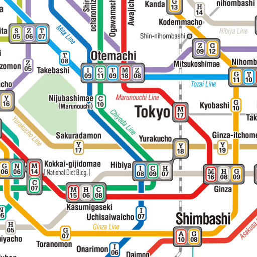 Tokyo Metro Map  Icon