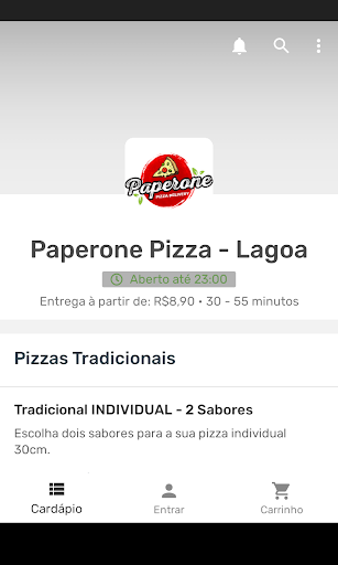 Android application Paperone Pizza screenshort