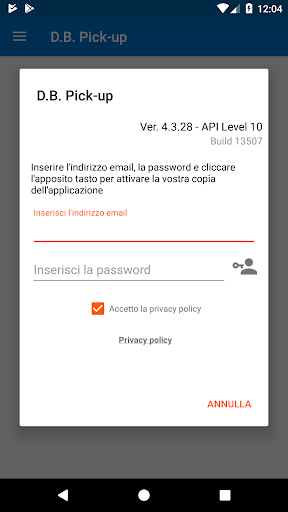Android application D.B. Pick-up screenshort