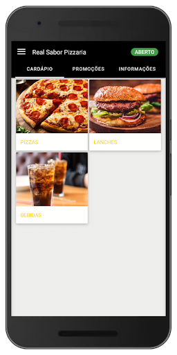Android application Real Sabor Pizzaria screenshort