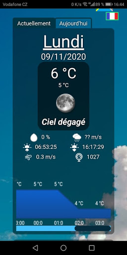 Blue weather forecast app