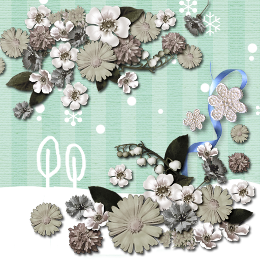 冬のガーリー壁紙きせかえ　SnowFlower logo