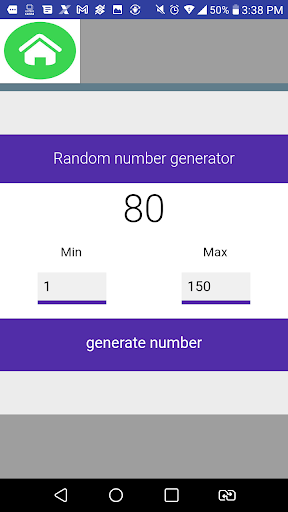 Random number generator Screen 3