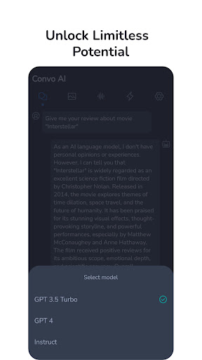 Convo AI - GPT Based AI Chat Screen 2