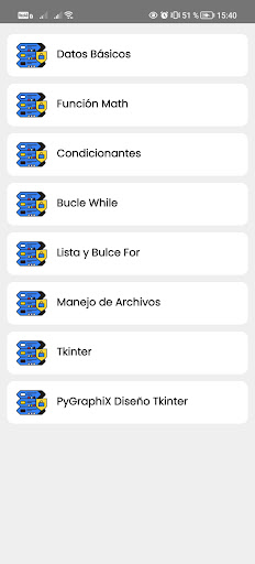 Android application AstroCode Aprende a programar screenshort