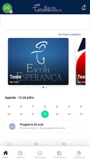 Android application Escola Esperança screenshort