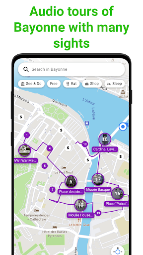 Android application Bayonne Tour Guide:SmartGuide screenshort